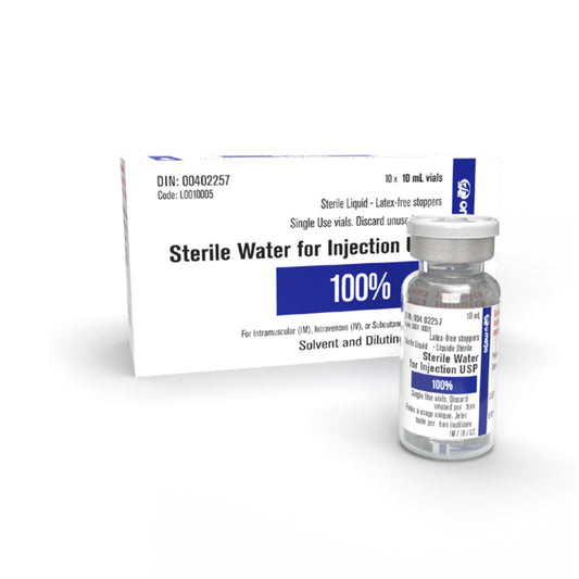 Sterile water for injection USP, 10X10ml vials