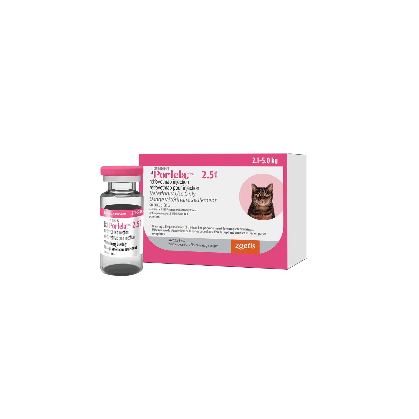 Portela injection for cats, 2x1 ml