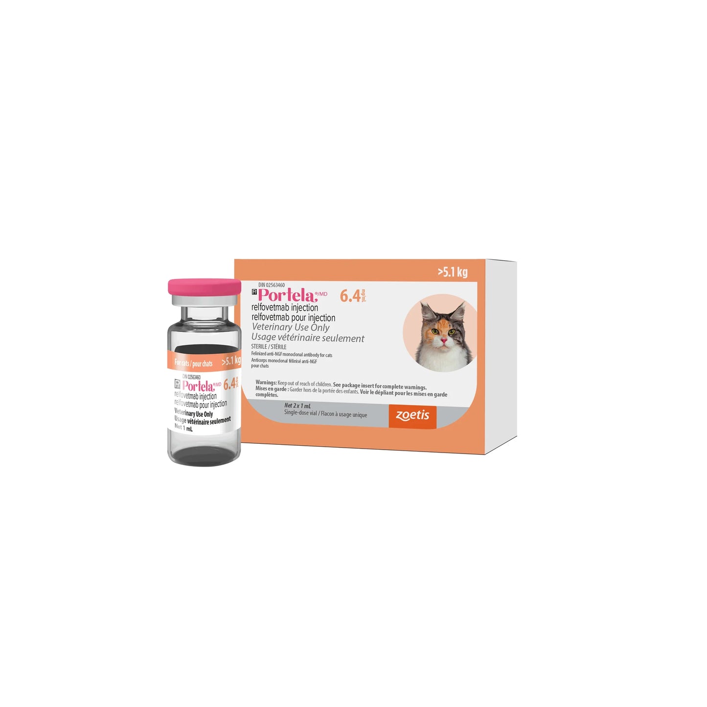 Portela injection for cats, 2x1 ml