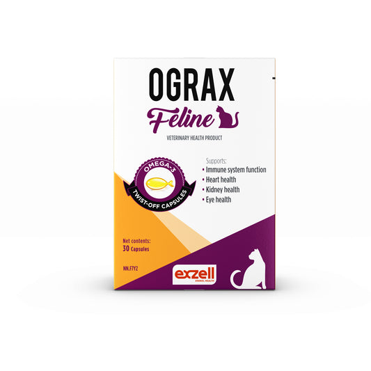 Exzell Ograx Feline twist-off capsules for cats, 30 caps