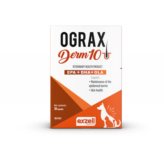 Ograx Derm 10 for cats and dogs, 30 caps