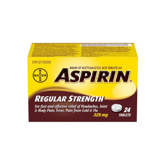 Aspirin 325mg Regular Strength 24 Tablets