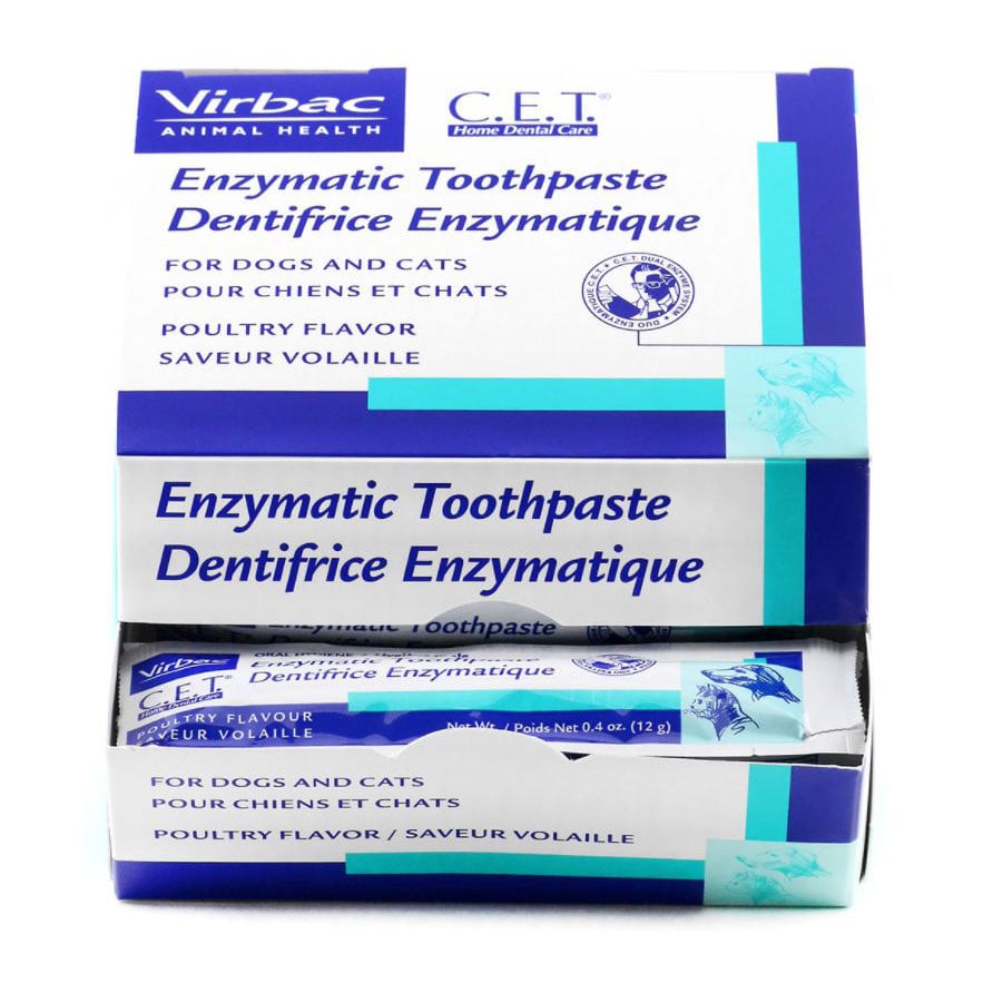 Virbac C.E.T Enzymatic Toothpaste for Cats and Dogs Chicken Flavor 25 x 12g