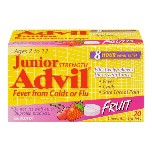 Advil Junior Strength Fever from Colds or Flu Chewables 20 tabs
