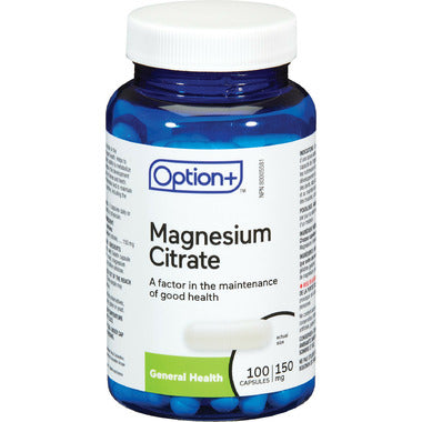 Option+ Magnesium Citrate 150mg 100 Caps
