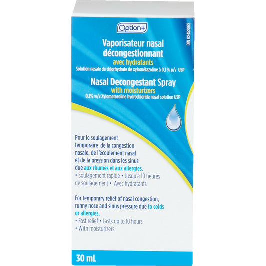 Option+ Nasal Decongestant Spray with Moisturizers 30 ml
