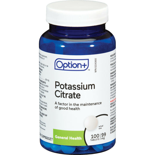 Option+ Potassium Citrate 99mg 100 Tabs