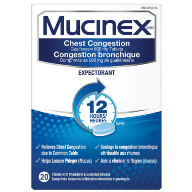 Mucinex Cough & Cold Tablets 20 Tablets