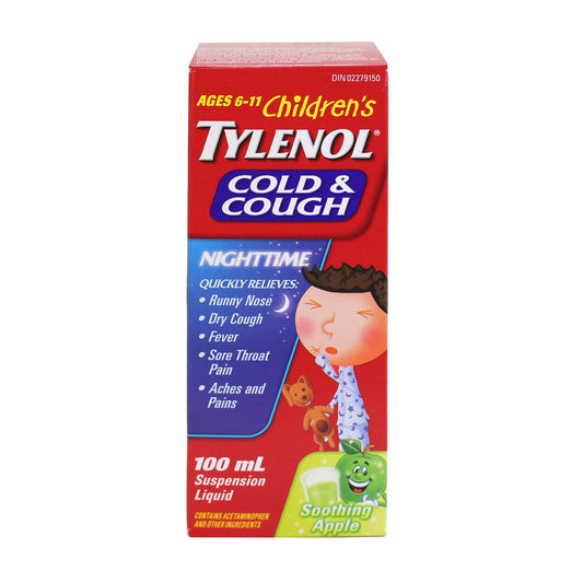 Tylenol Children's Cold & Cough Nighttime Suspension Liquid 100 ml