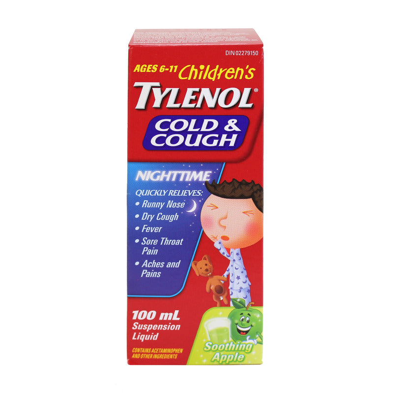 Tylenol Children's Cold & Cough Nighttime Suspension Liquid 100 ml