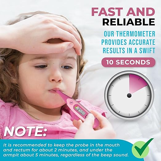 Flexible Digital Thermometer (Pink)
