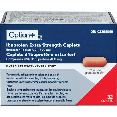 Option+ Ibuprofen Extra Strength Caplets 32  Caplets