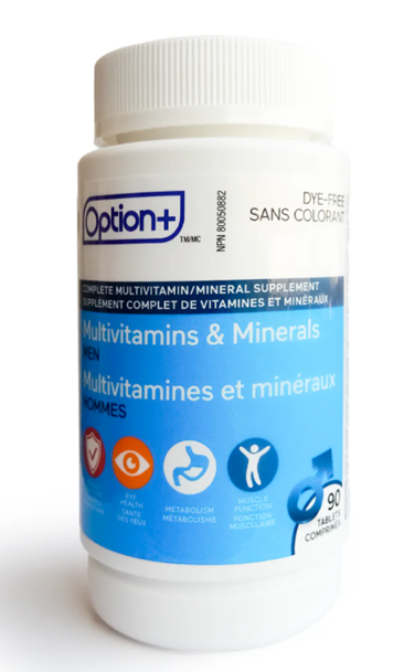 Option+ Multivitamins & Minerals for Men 90 Tabs
