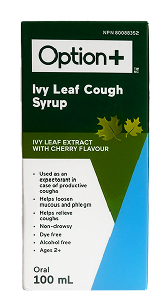 Option+ Ivy Leaf Cough Syrup, Cherry Flavour 100 ml