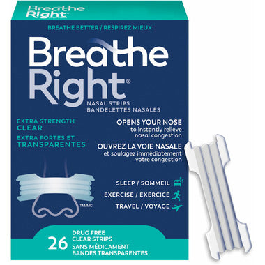 Breathe Right Extra Clear Nasal Strips 26 Strips