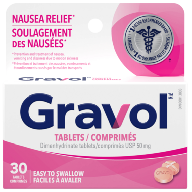 Gravol Easy to Swallow Tablets 30 Tabs