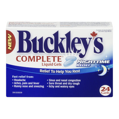 Buckley's Complete Night Time Liquid Gels 24 Caps
