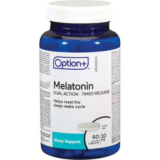 Option+ Melatonin Dual Action Timed Release 10mg 60 Tabs