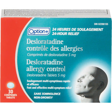 OPTION+ Desloratadine Allergy Control Tablets 5mg, 30 tabs