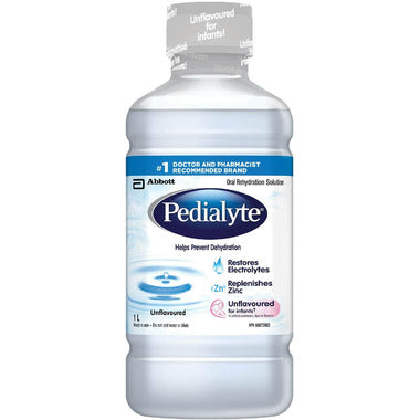 Pedialyte Electrolyte Oral Rehydration Solution Unflavoured 1L
