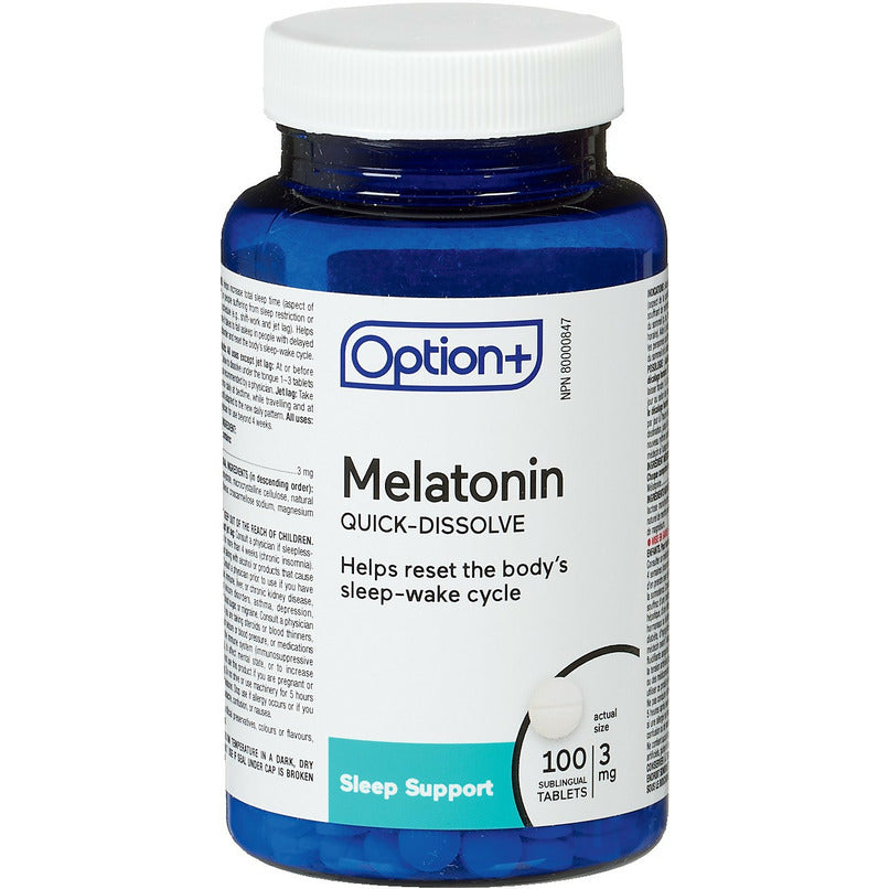Option+ Melatonin Quick-Dissolve 3mg 100 Tabs