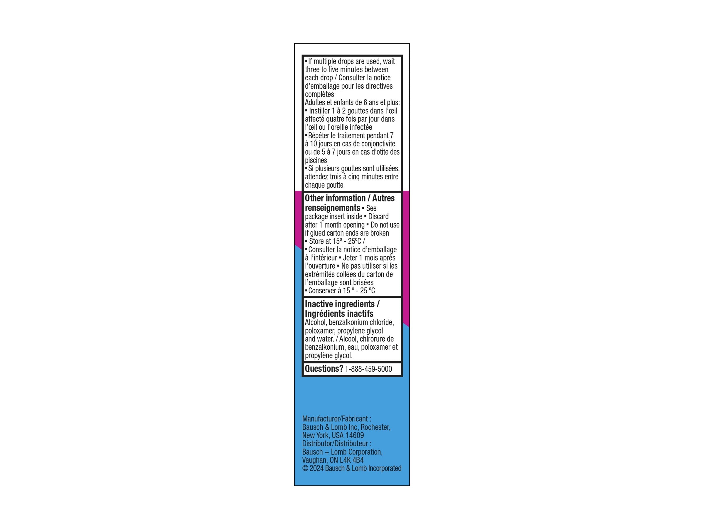 Bausch + Lomb Soothe Eye and EarAntibiotic Drops (alternative to Polysporin Eye and Ear drops)