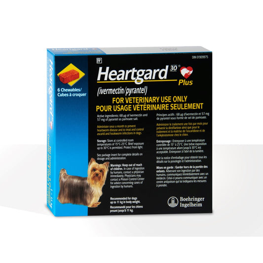 Heartgard Plus Blue/Bleu < 11 kg,  6 Chews