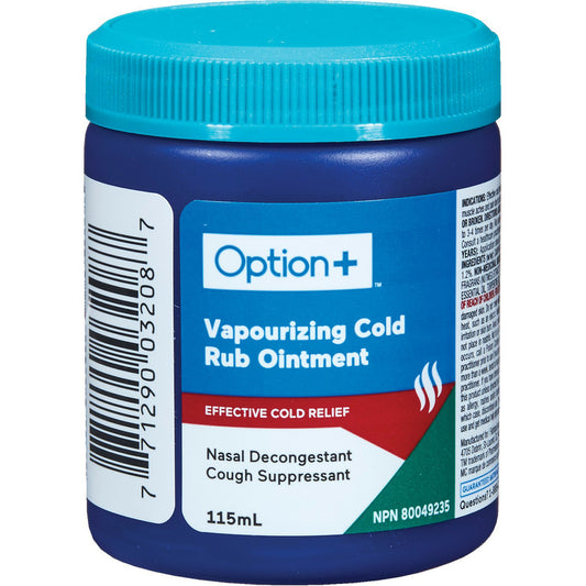 Option+ Vapourizing Cold Rub Ointment 115 ml