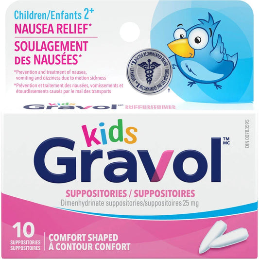 Gravol Suppository Children 10 Suppositories